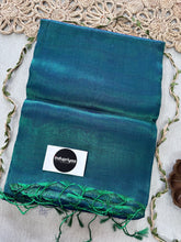 Rama Green Designer  Handloom Raga Tissue Saree